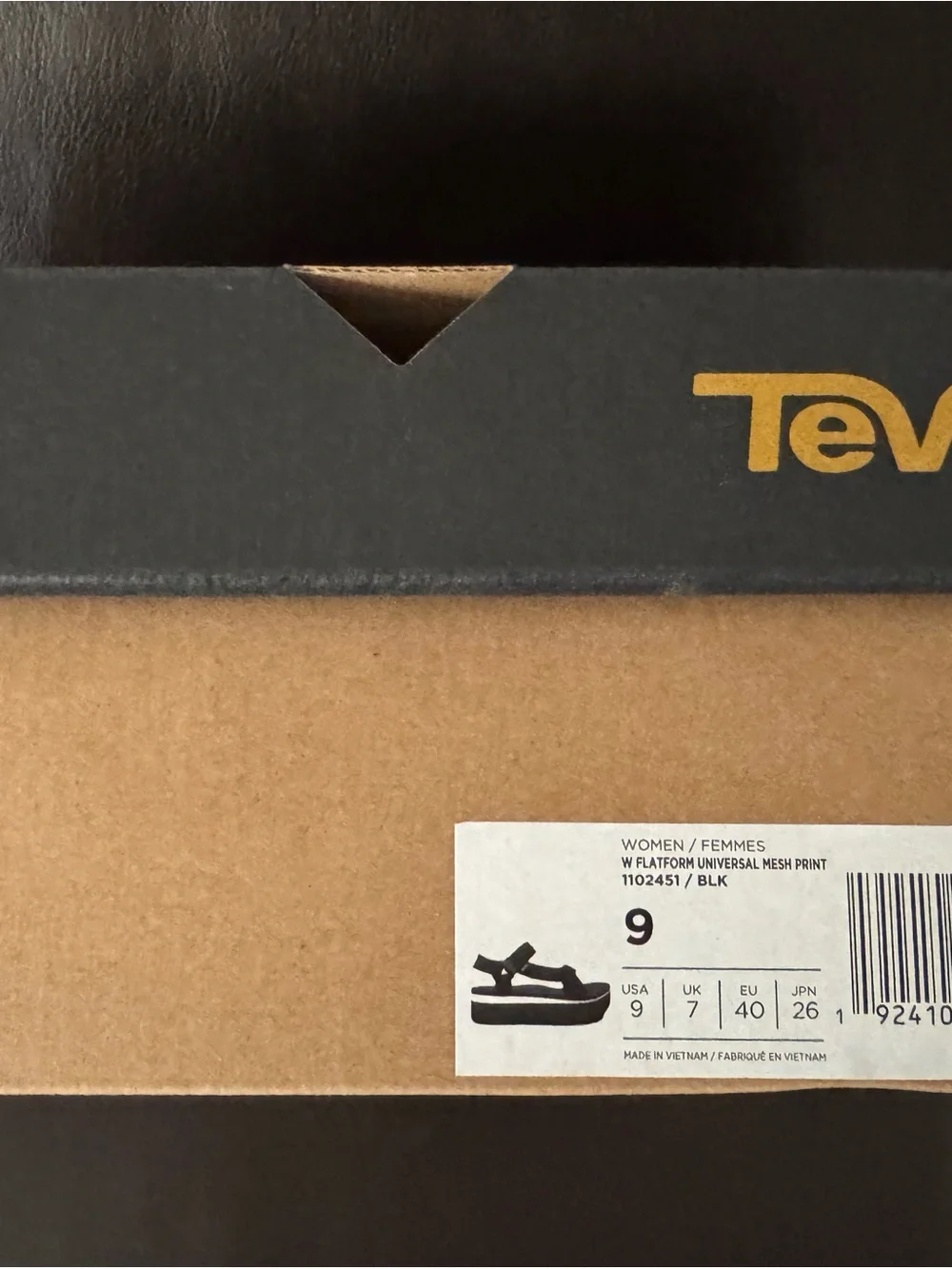 Teva Black Platform Mesh Sandal